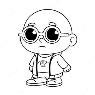 Cool Gangsta Stewie With Sunglasses Coloring Page 74115-58687