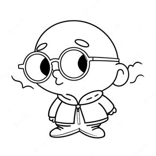 Cool Gangsta Stewie With Sunglasses Coloring Page 74115-58688