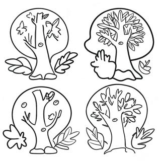 Four Seasons Nature Coloring Page 74124-58706