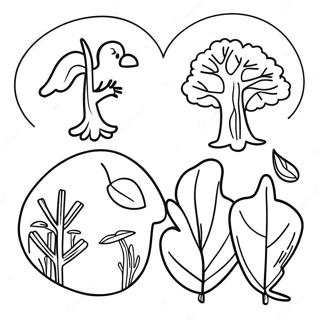 Four Seasons Nature Coloring Page 74124-58708