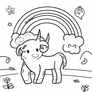 Pink Rainbow Friends Coloring Page 74134-58711