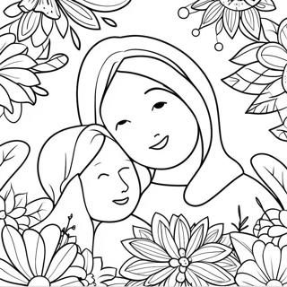 Heartfelt Christian Mothers Day Coloring Page 74145-58717