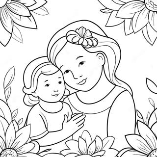 Heartfelt Christian Mothers Day Coloring Page 74145-58720