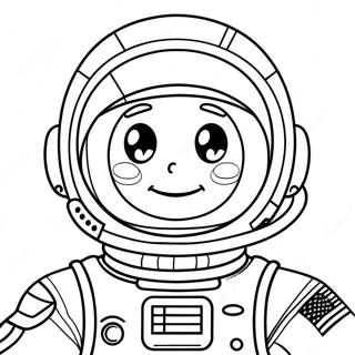 Astronaut In Space Coloring Page 74164-58995