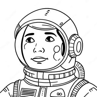 Astronaut In Space Coloring Page 74164-58996