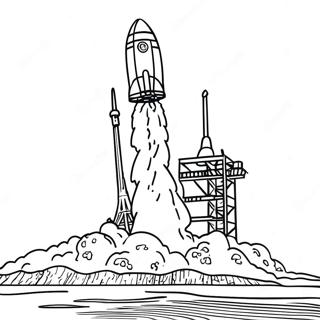 Apollo 11 Rocket Launch Coloring Page 74174-59003