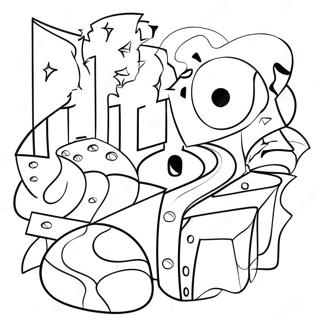 Cubism Coloring Page 74184-59019