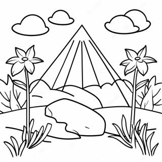 Minimalistic Nature Scene Coloring Page 74194-59014