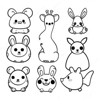 Minimalistic Animal Silhouettes Coloring Page 74195-59005