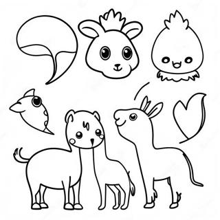 Minimalistic Animal Silhouettes Coloring Page 74195-59006