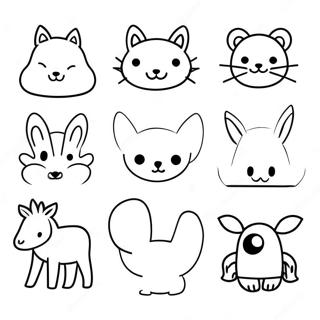 Minimalistic Animal Silhouettes Coloring Page 74195-59007