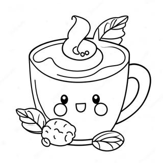 Cute Hot Chocolate Coloring Pages