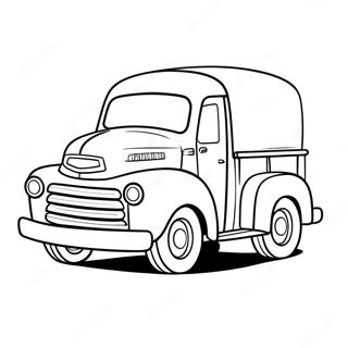 Happy Little Blue Truck Coloring Page 7451-5940