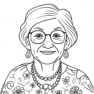 Best Grandma Coloring Page 7490-5978