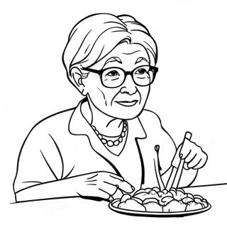 Best Grandma Coloring Page 7490-5980