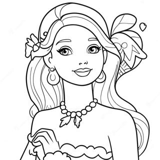 Barbie Christmas Coloring Pages