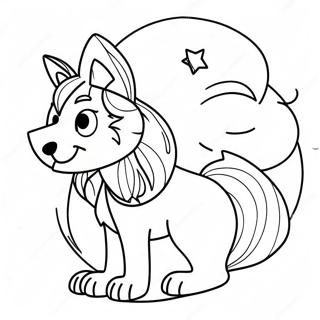 Wolf Anime Girl Coloring Pages