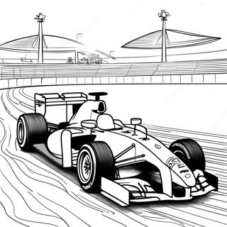 F1 Racing Fun Coloring Pages