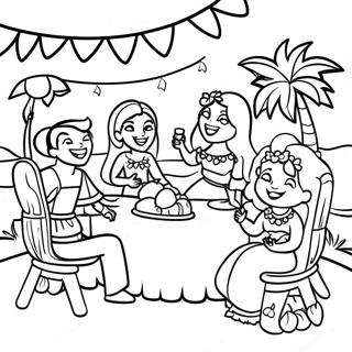 Luau Coloring Pages