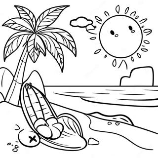 Luau Coloring Pages