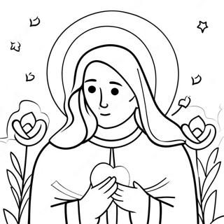 Religious Valentine Coloring Page 7570-6025