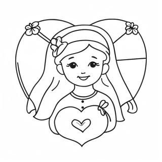 Religious Valentine Coloring Page 7570-6027