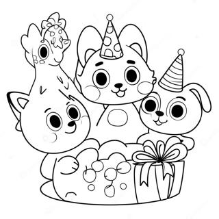 Bluey Birthday Coloring Pages