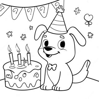 Bluey Birthday Party Coloring Page 7610-6067