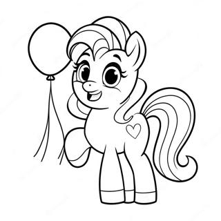 Happy Pinkie Pie With Balloons Coloring Page 7701-6137