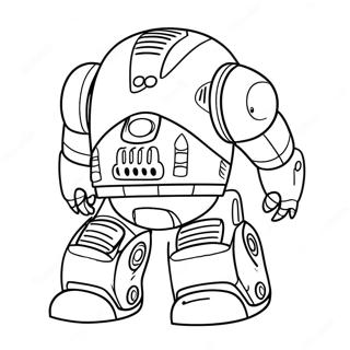 Heroic Rescue Bot Coloring Page 7711-6147