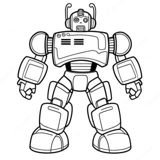 Heroic Rescue Bot Coloring Page 7711-6148