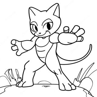 Mewtwo In Battle Pose Coloring Page 771-621