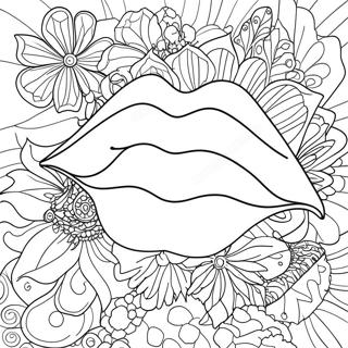 Lips Coloring Page 7730-6152