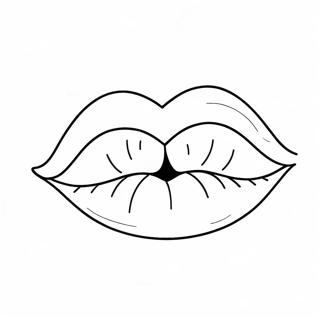 Niedliche Cartoon-Lippen Ausmalbild 7731-6154