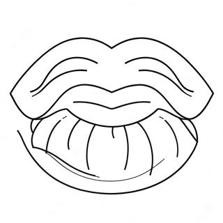 Niedliche Cartoon-Lippen Ausmalbild 7731-6155