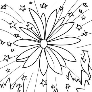 Colorful Firework Display Coloring Page 7741-6177