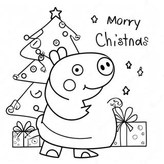 Peppa Pig Christmas Coloring Page 7780-6190