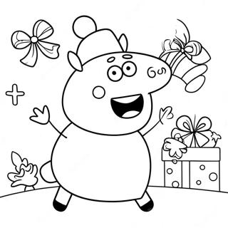 Peppa Pig Christmas Coloring Page 7780-6191