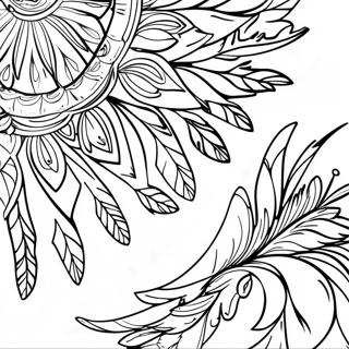 Feather Coloring Pages