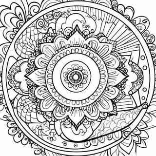 Adult Relaxation Mandala Coloring Page 7840-6241