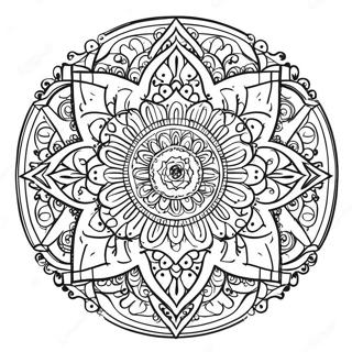 Adult Relaxation Mandala Coloring Page 7840-6242