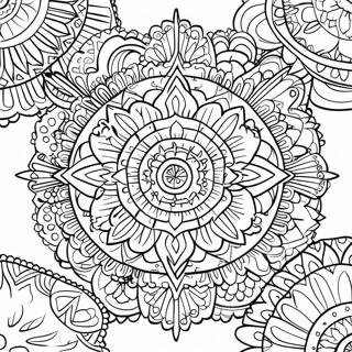 Adult Relaxation Mandala Coloring Page 7840-6244