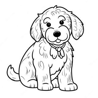 Goldendoodle Puppy Coloring Page 7880-6271