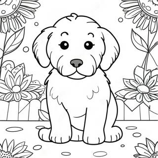 Goldendoodle Puppy Coloring Page 7880-6272