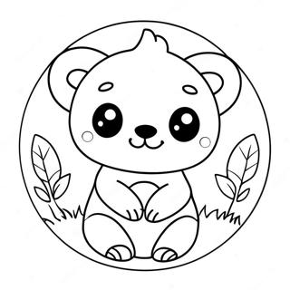 Cute Animal Circle Coloring Page 7891-6295