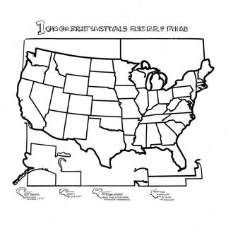 United States Map Coloring Page 8090-6434