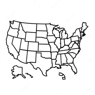 United States Map Coloring Page 8090-6435