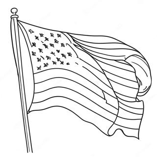 Colorful American Flag Coloring Page 8091-6448