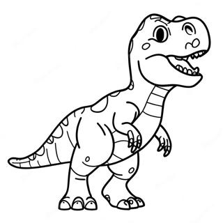 T Rex Roaring Coloring Page 8111-6454