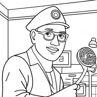 Speakerman Coloring Page 8120-6471